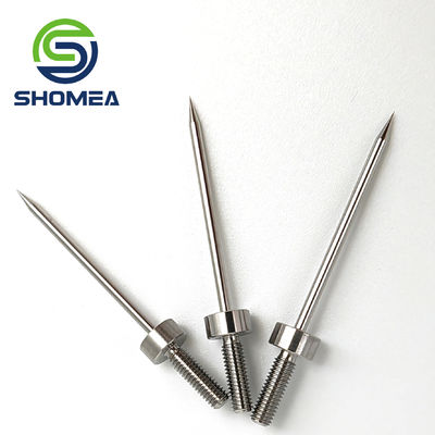 SHOMEA Agulha cônica de aço inoxidável sólido médico personalizada com base de fio masculino