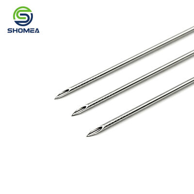 Customized 17G 100mm Knurled Lancet Tip Needle of Stainless Steel Material