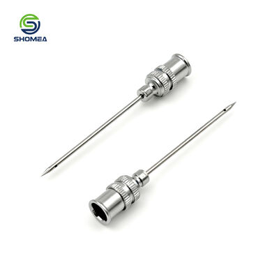  Customized Pencil Point Side Hole Needle with Knurled Custom Luer Lock