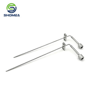 Customized IVD sampling needle with angled flow path deflection structure