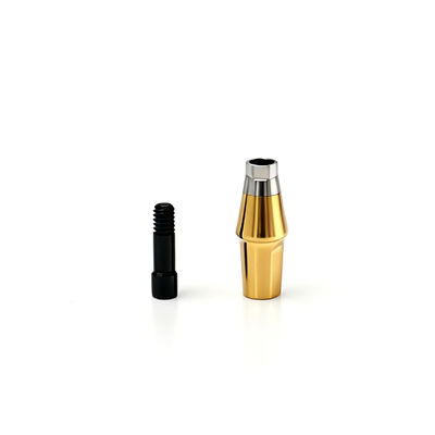Componente de abutment recto de aleación de titanio TC4 personalizado (fabricado según el dibujo del cliente)
