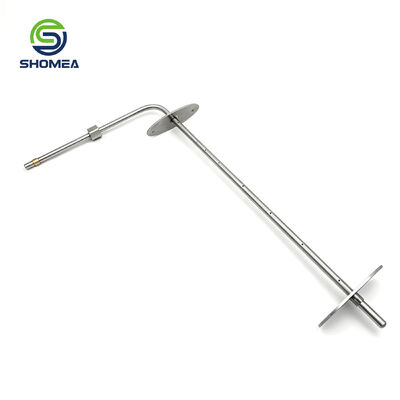 Customized Metal Temperature Probe Component With Dual Flange Plate (Made To Customer Drawing)