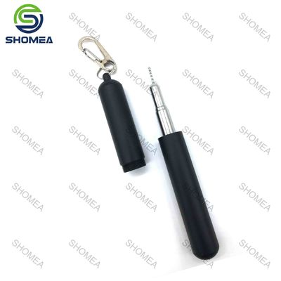 Custom stainless steel folding straw with portable storage case
