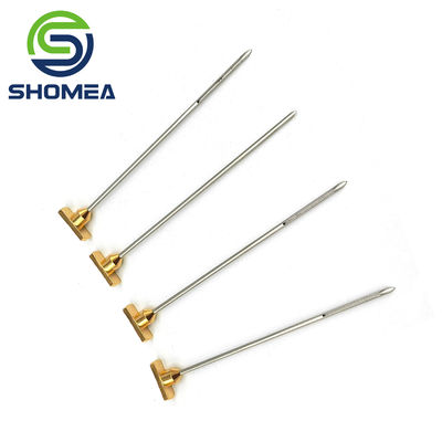 Shomea Customized 304/316  Stailess Steel Slot Needle with metal base