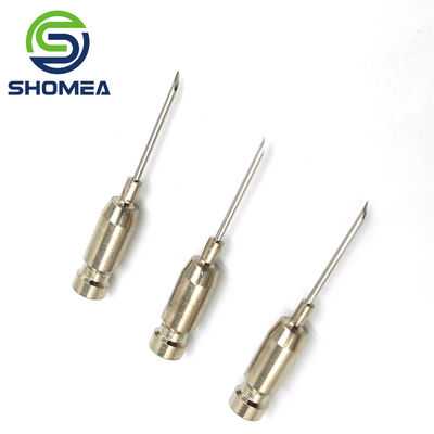 SHOMEA Customized brass plated metal base Stainless steel lancet needle