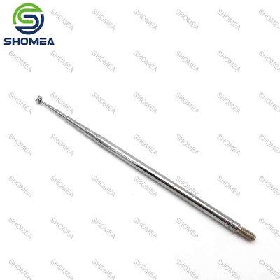 SHOMEA Antenna telescópica de aço inoxidável de rádio FM personalizada com tampa de metal