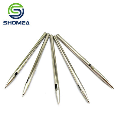SHOMEA Custom pequeno diâmetro 304/316 aço inoxidável agulha slot com ponta cônica