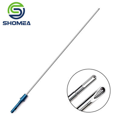 SHOMEA Cânula de sucção endoscópica de parede fina de aço inoxidável curvado