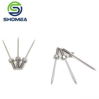 SHOMEA Agulha cônica de aço inoxidável sólido médico personalizada com base de fio masculino