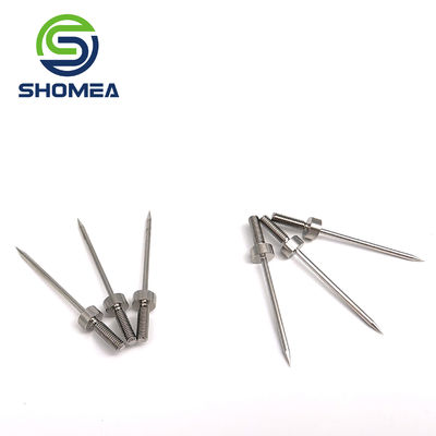 SHOMEA Agulha cônica de aço inoxidável sólido médico personalizada com base de fio masculino