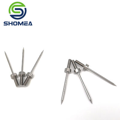 SHOMEA Agulha cônica de aço inoxidável sólido médico personalizada com base de fio masculino