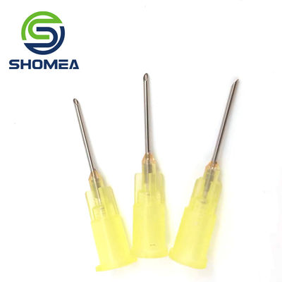 SHOMEA Custom 304/ 316 Agulha de distribuição de cola de aço inoxidável com base de eixo de plástico