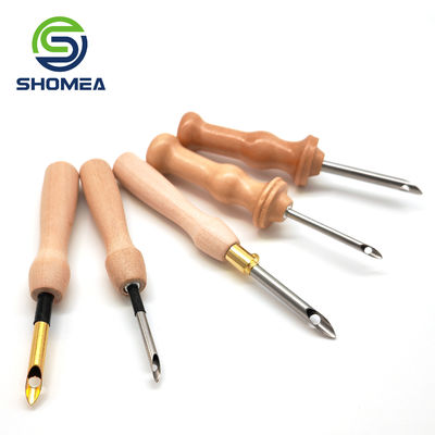 SHOMEA Custom DIY Revestido de ouro grande olho de aço inoxidável Agulha de bordado