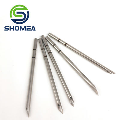SHOMEA Custom 11G agulha trocar de aço inoxidável de ângulo duplo com marcação a laser