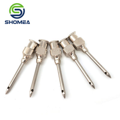 Componente de aguja de acero inoxidable Custom 14G 18G con puerto lateral y punta de lápiz de extremo redondo