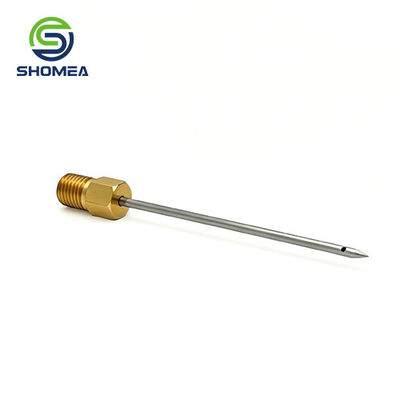 Customized Red Wine Needle with Pen Tip Side Hole and Brass Thread Base