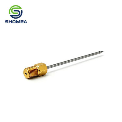 Customized Red Wine Needle with Pen Tip Side Hole and Brass Thread Base