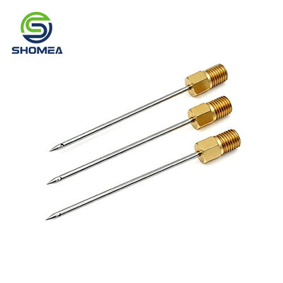 Customized Red Wine Needle with Pen Tip Side Hole and Brass Thread Base