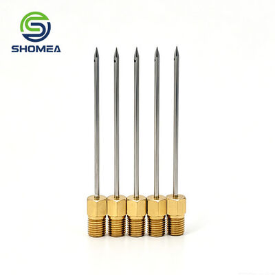Customized Red Wine Needle with Pen Tip Side Hole and Brass Thread Base