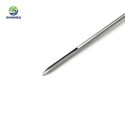 Customized 0.6-1.2mm Gold Plated Base Slotted Needle with Single Bevel Tip