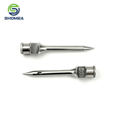 Componente de aguja con agujero lateral de punta de lápiz 11G personalizado con material de acero inoxidable (hecho según el dibujo del cliente)