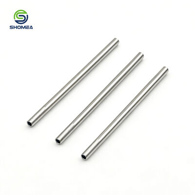 Customized Knurled Small Straight Tube with Threaded End