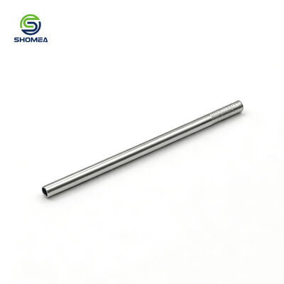 Customized Knurled Small Straight Tube with Threaded End