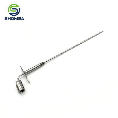 Customized IVD Stainless Steel Flange Temperature Probe with Angled Cylindrical Connector