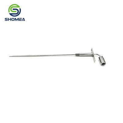 Customized IVD Stainless Steel Flange Temperature Probe with Angled Cylindrical Connector