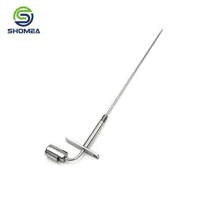 Customized IVD Stainless Steel Flange Temperature Probe with Angled Cylindrical Connector