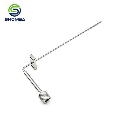 Customized IVD sampling needle with angled flow path deflection structure