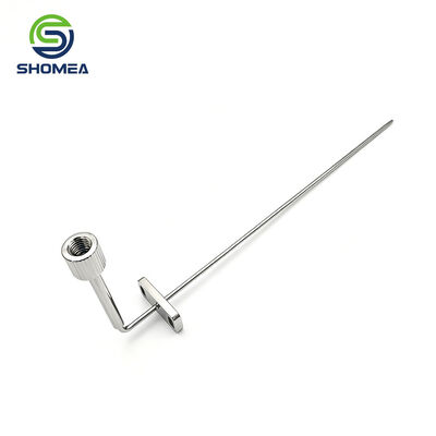 Customized IVD sampling needle with angled flow path deflection structure