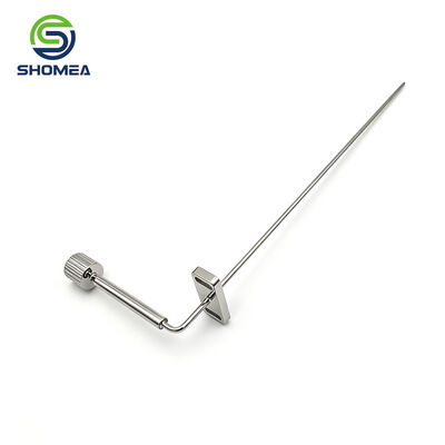 Customized IVD sampling needle with angled flow path deflection structure
