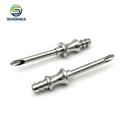 Customized burr free stainless steel cannula for precision fluid transfer device