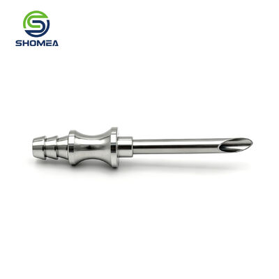 Customized burr free stainless steel cannula for precision fluid transfer device