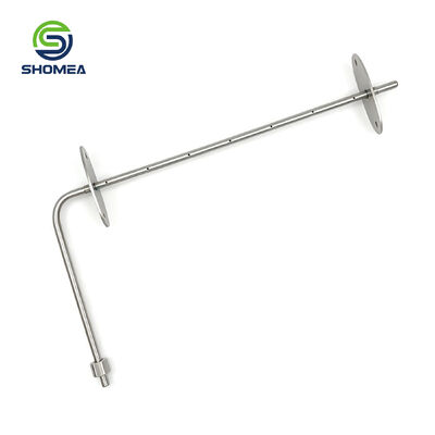 Customized Metal Temperature Probe Component With Dual Flange Plate (Made To Customer Drawing)