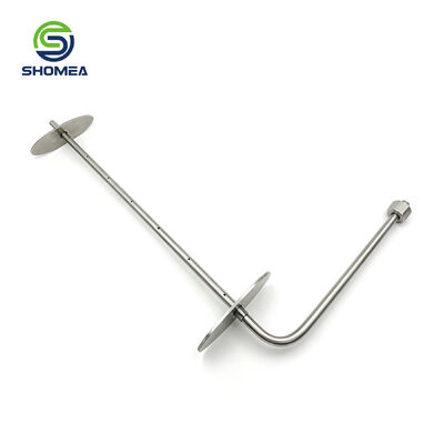 Customized Metal Temperature Probe Component With Dual Flange Plate (Made To Customer Drawing)
