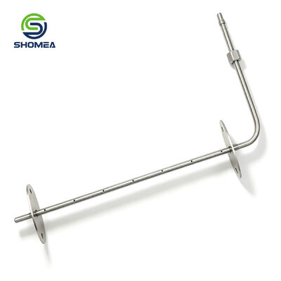 Customized Metal Temperature Probe Component With Dual Flange Plate (Made To Customer Drawing)