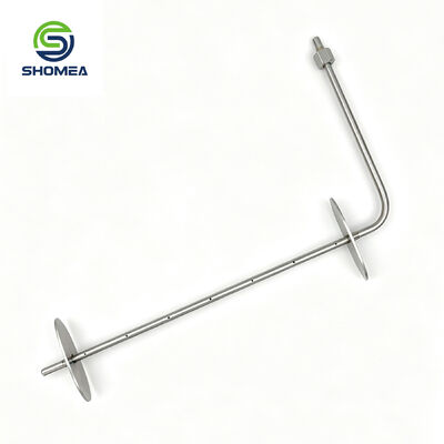 Customized Metal Temperature Probe Component With Dual Flange Plate (Made To Customer Drawing)